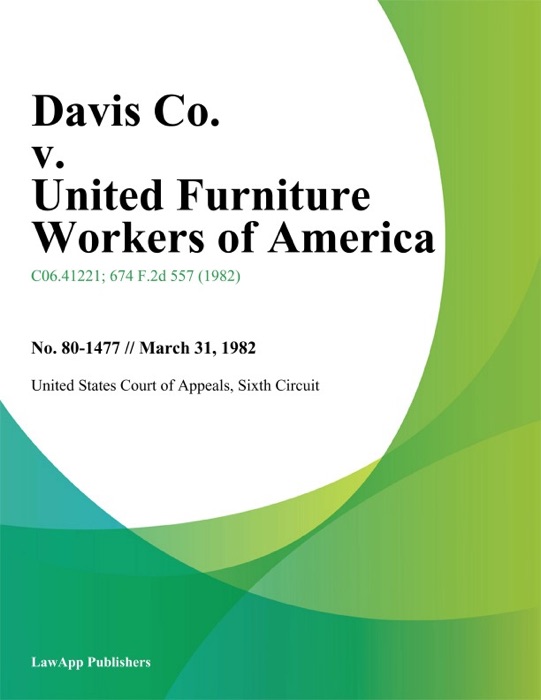 Davis Co. v. United Furniture Workers of America