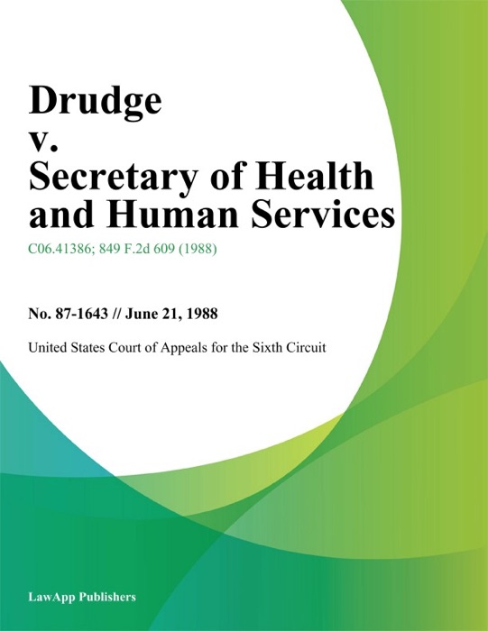 Drudge v. Secretary of Health and Human Services