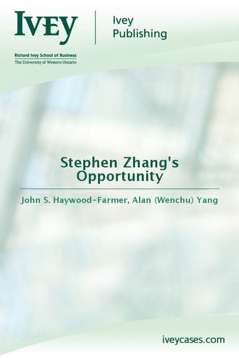 Stephen Zhang's Opportunity