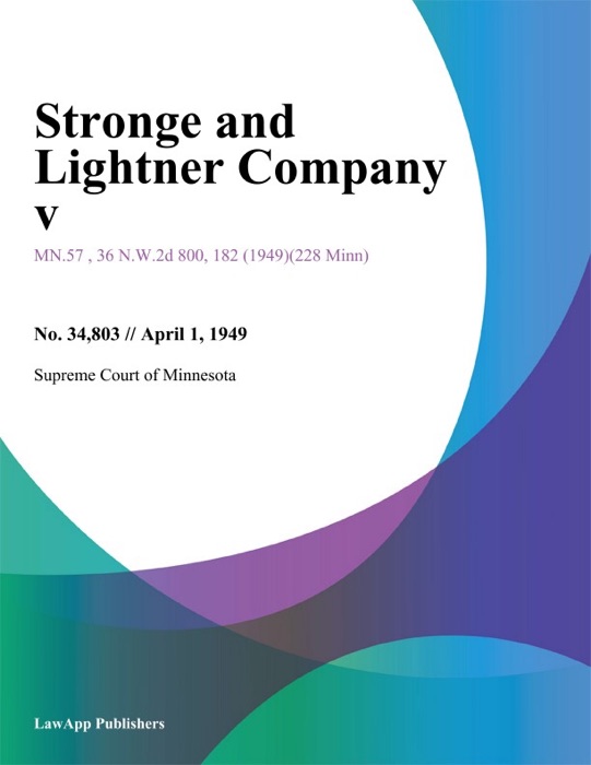 Stronge and Lightner Company V.