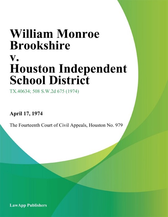 William Monroe Brookshire v. Houston Independent School District