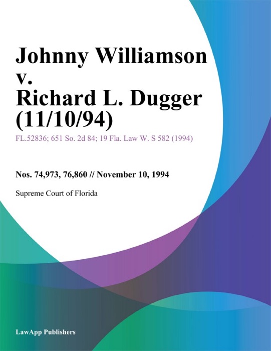 Johnny Williamson V. Richard L. Dugger (11/10/94)