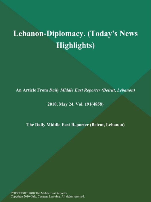 Lebanon-Diplomacy (Today's News Highlights)