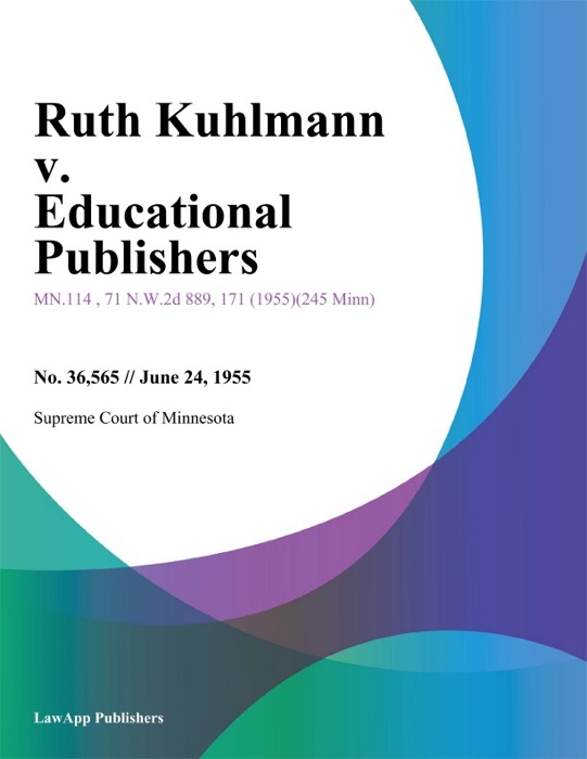 Ruth Kuhlmann v. Educational Publishers