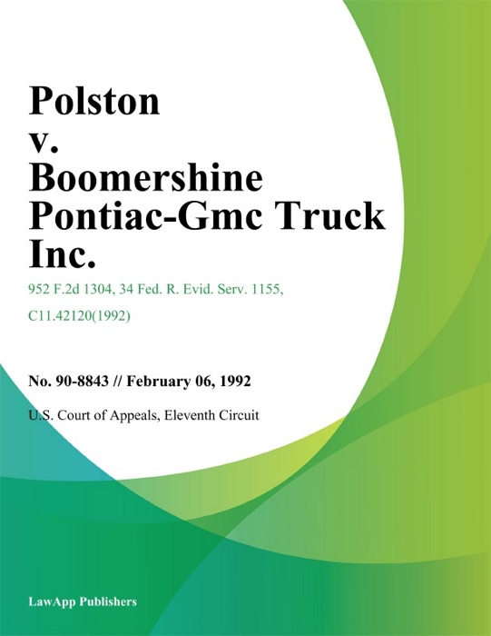 Polston v. Boomershine Pontiac-Gmc Truck Inc.