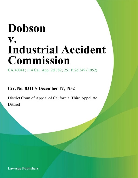 Dobson v. Industrial Accident Commission