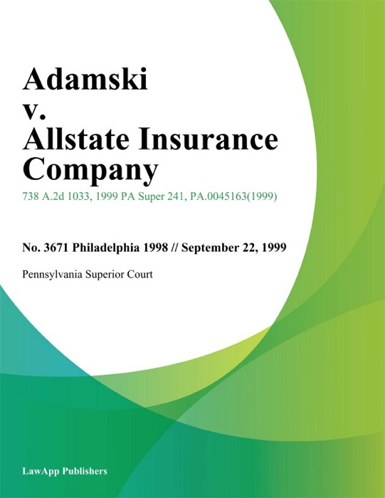 Adamski v. Allstate Insurance Company