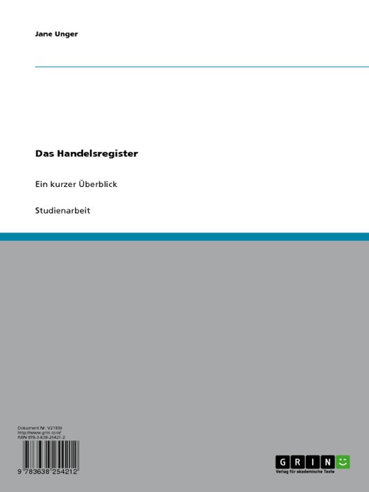 Das Handelsregister