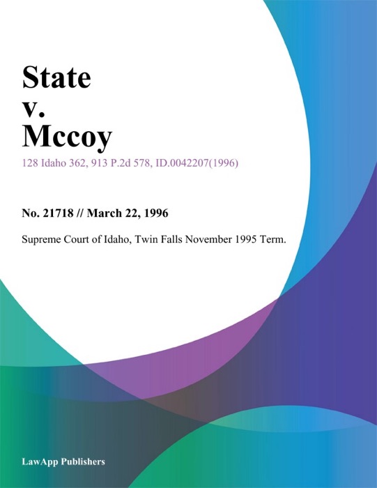 State V. Mccoy