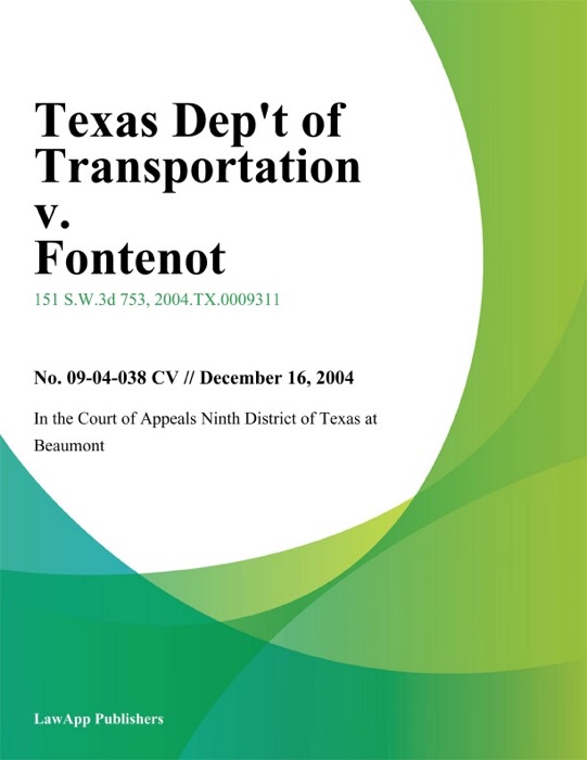 Texas Dept of Transportation v. Fontenot