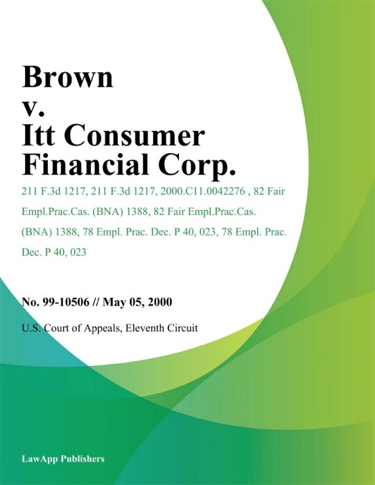 Brown V. Itt Consumer Financial Corp.