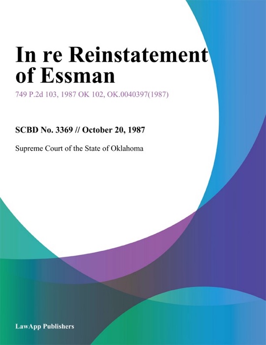 In re Reinstatement of Essman