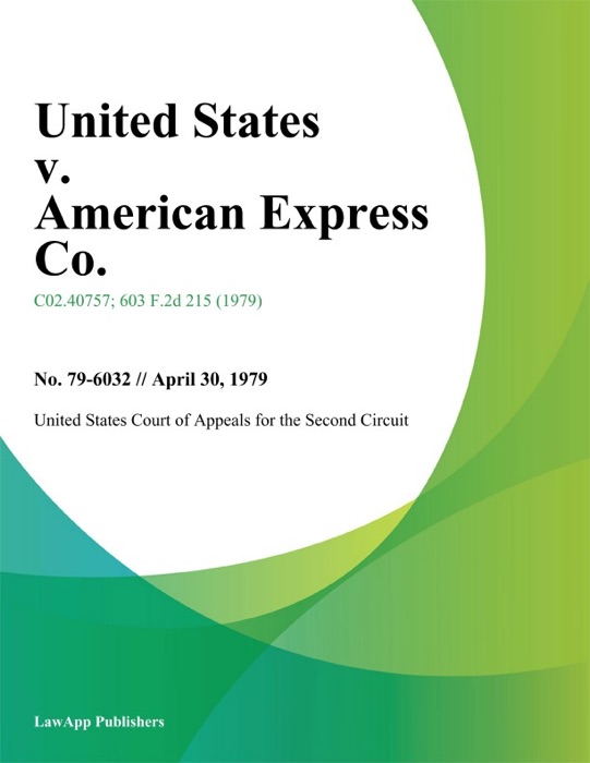 United States v. American Express Co.