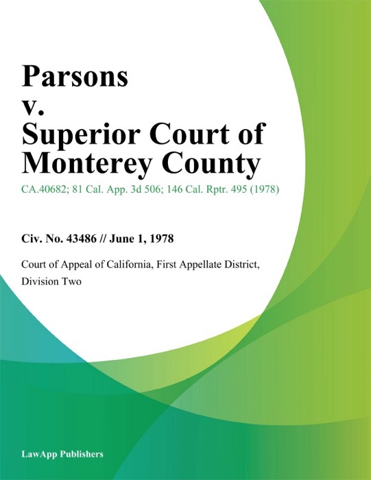 Parsons v. Superior Court of Monterey County