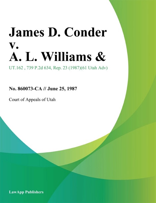 James D. Conder v. A. L. Williams &