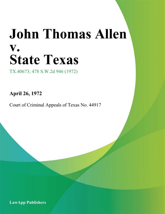 John Thomas Allen v. State Texas