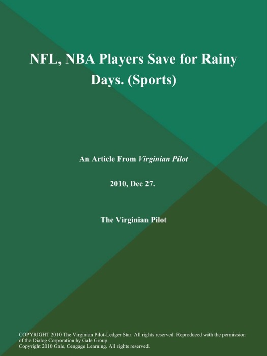 NFL, NBA Players Save for Rainy Days (Sports)