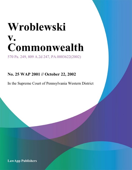 Wroblewski v. Commonwealth