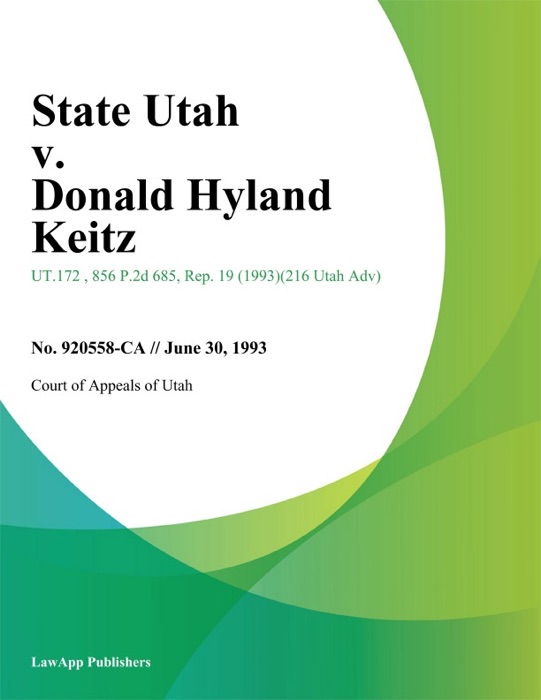 State Utah v. Donald Hyland Keitz