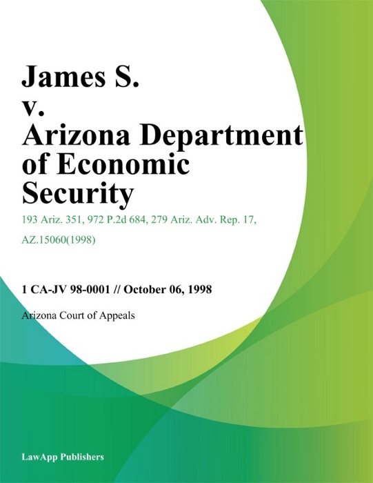 James S. V. Arizona Department Of Economic Security