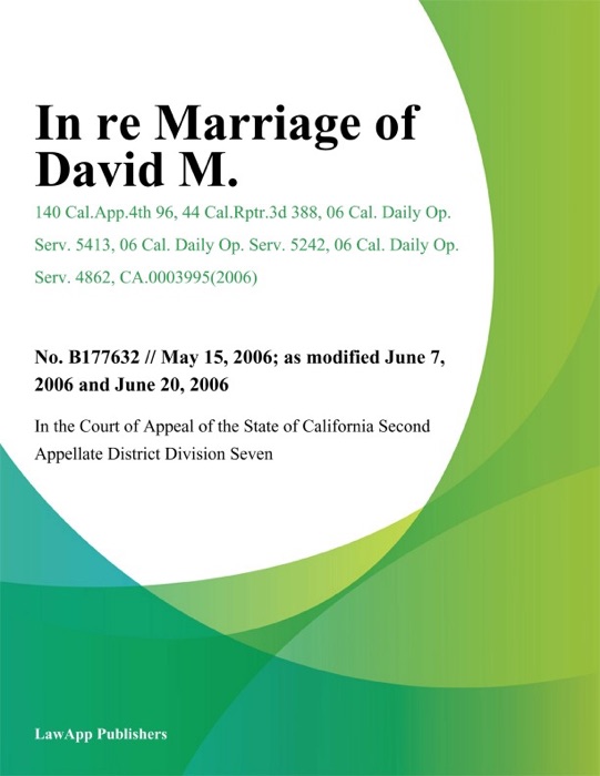 In re Marriage of David M.