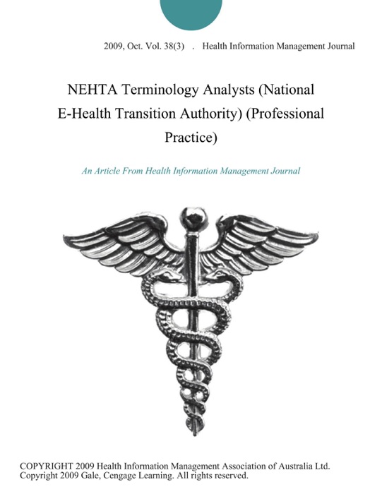 NEHTA Terminology Analysts (National E-Health Transition Authority) (Professional Practice)