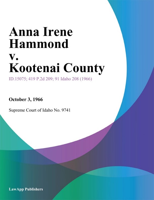 Anna Irene Hammond v. Kootenai County