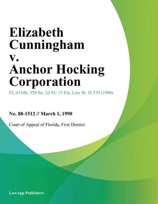 Elizabeth Cunningham v. Anchor Hocking Corporation