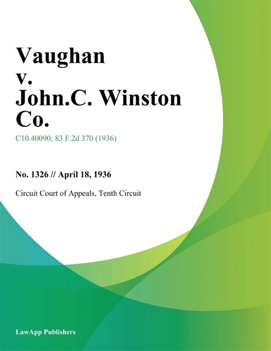 Vaughan v. John.C. Winston Co.