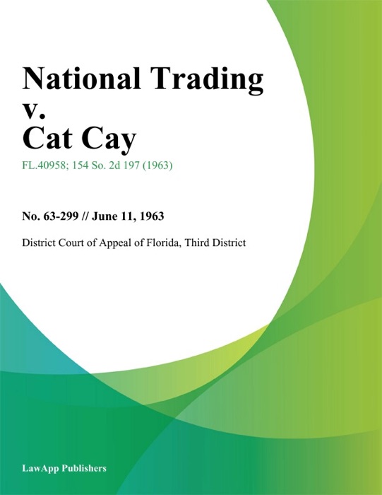 National Trading v. Cat Cay