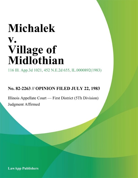 Michalek v. Village of Midlothian