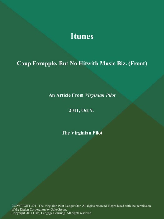 Itunes: Coup Forapple, But No Hitwith Music Biz (Front)