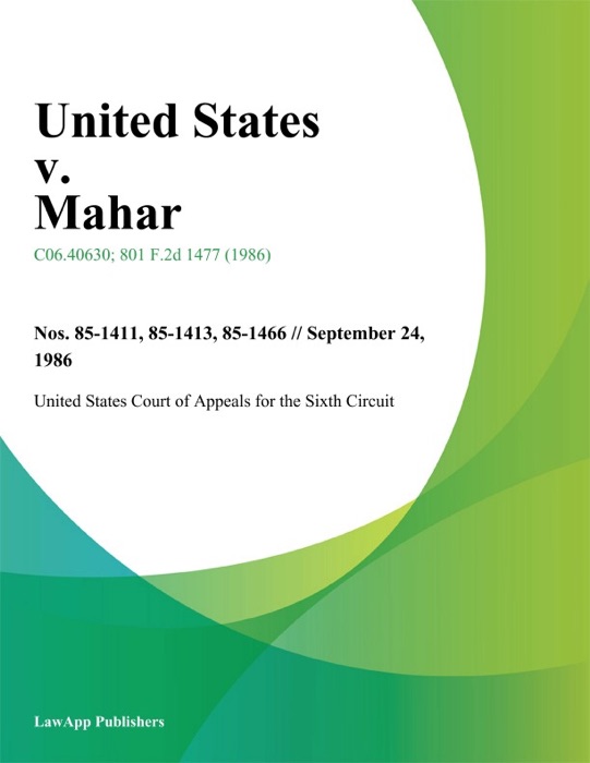 United States V. Mahar