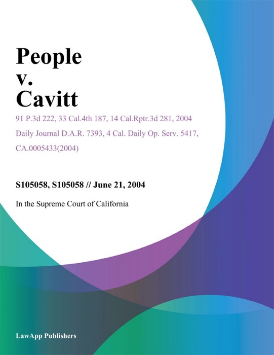 People V. Cavitt