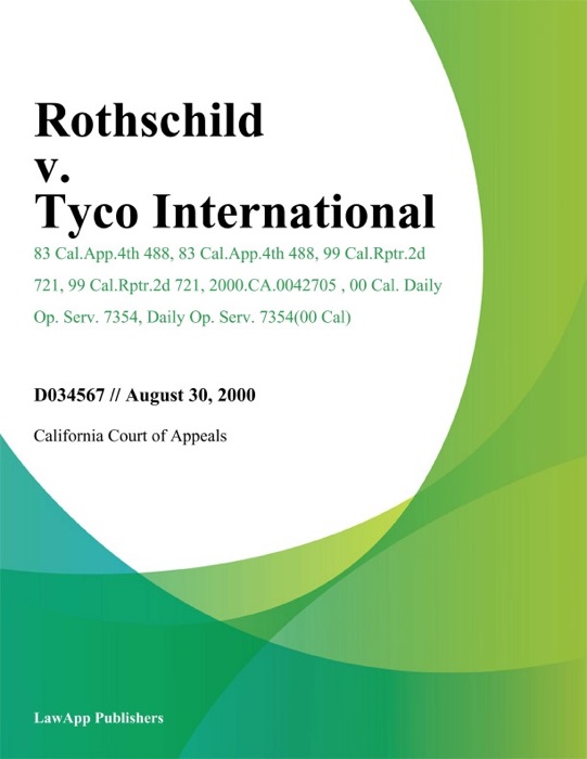 Rothschild v. Tyco International (Us)