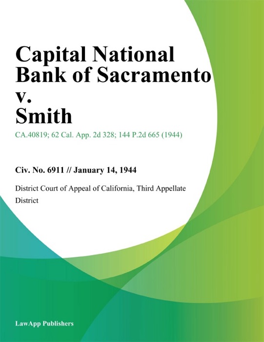 Capital National Bank Of Sacramento V. Smith