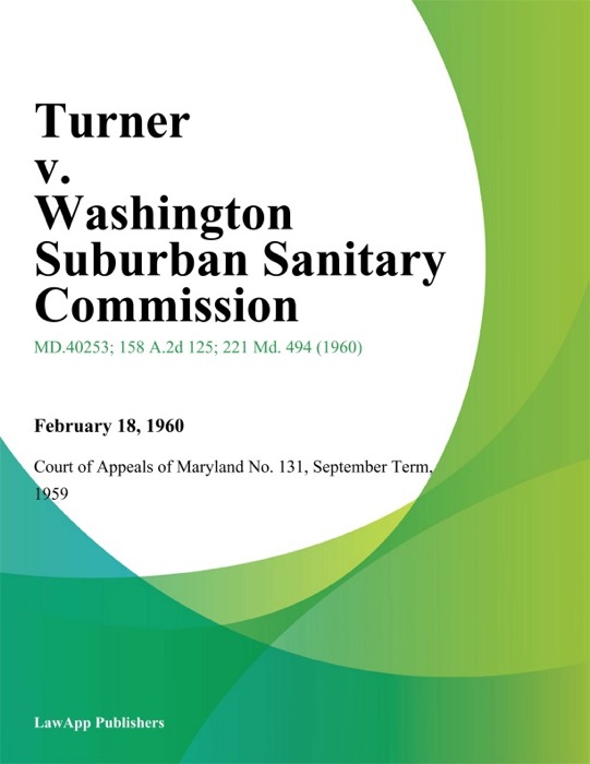 Turner v. Washington Suburban Sanitary Commission