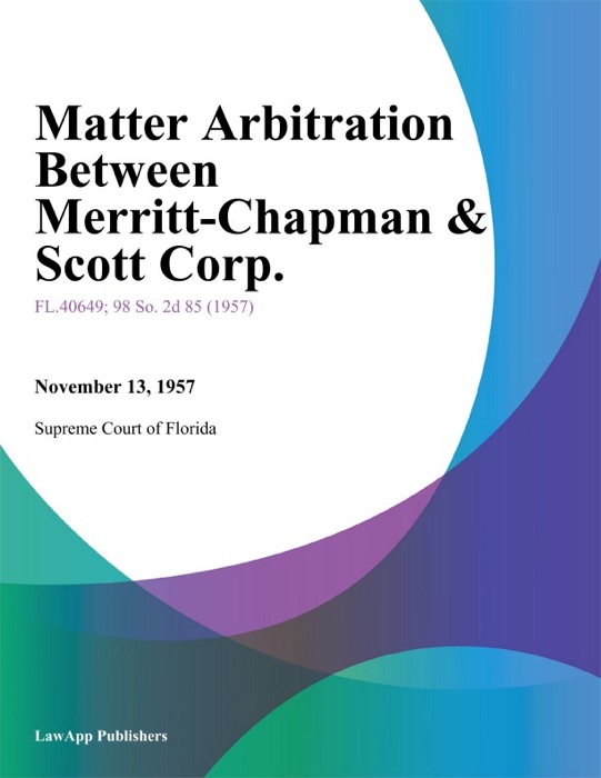 Matter Arbitration Between Merritt-Chapman & Scott Corp.