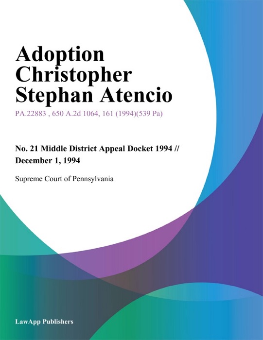 Adoption Christopher Stephan Atencio