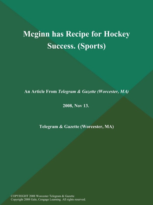 Mcginn has Recipe for Hockey Success (Sports)