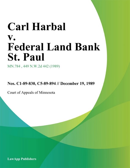 Carl Harbal v. Federal Land Bank St. Paul