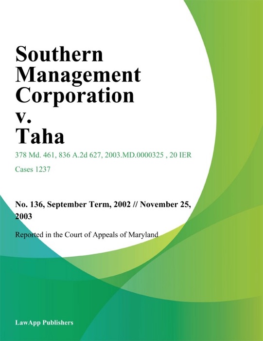 Southern Management Corporation v. Taha