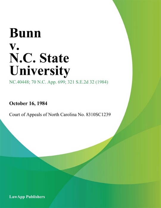 Bunn v. N.C. State University