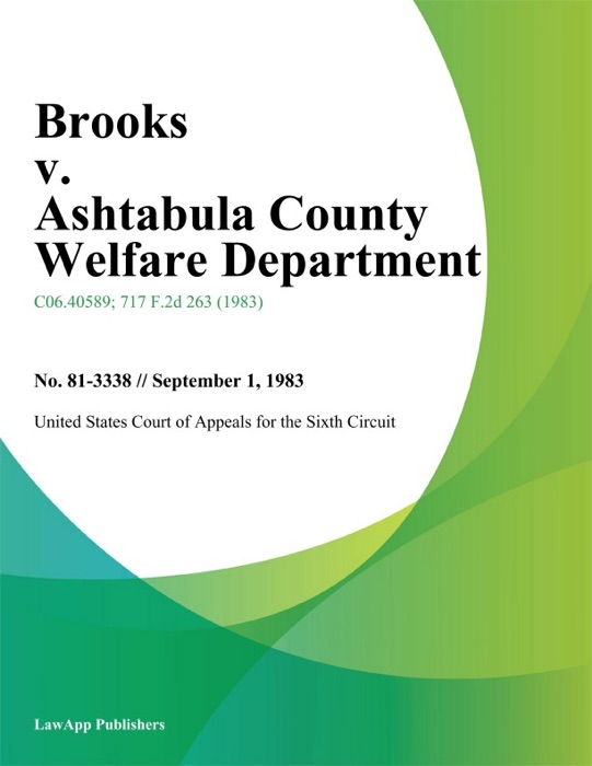 Brooks V. Ashtabula County Welfare Department