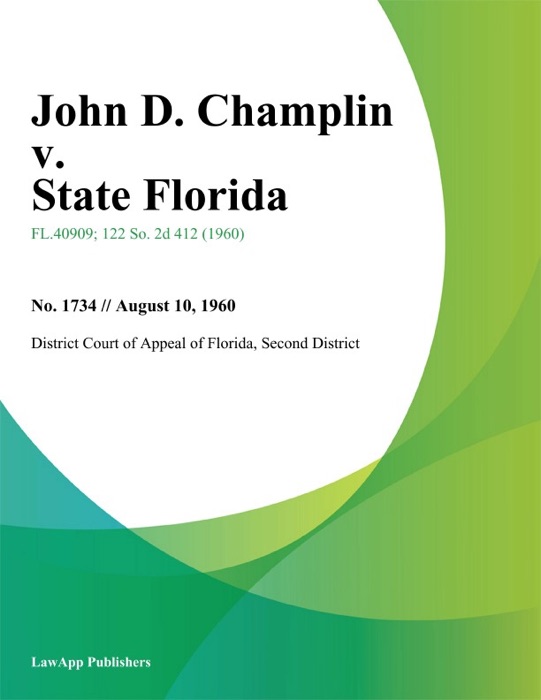 John D. Champlin v. State Florida