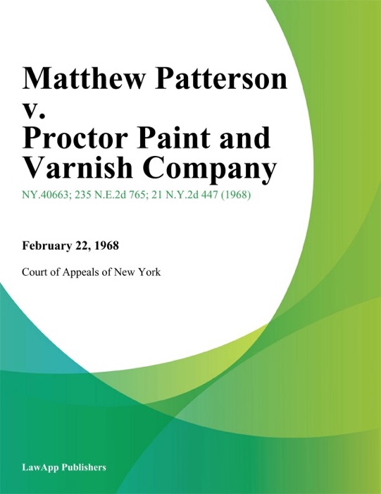 Matthew Patterson v. Proctor Paint and Varnish Company