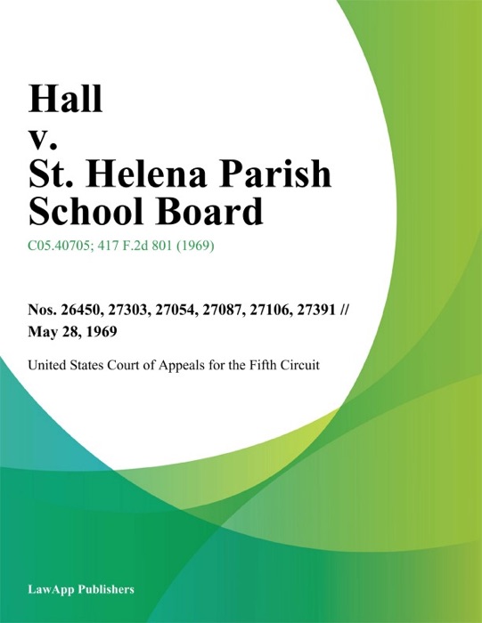 Hall V. St. Helena Parish School Board