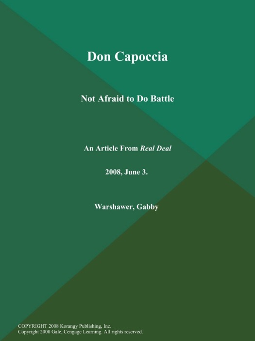 Don Capoccia: Not Afraid to Do Battle