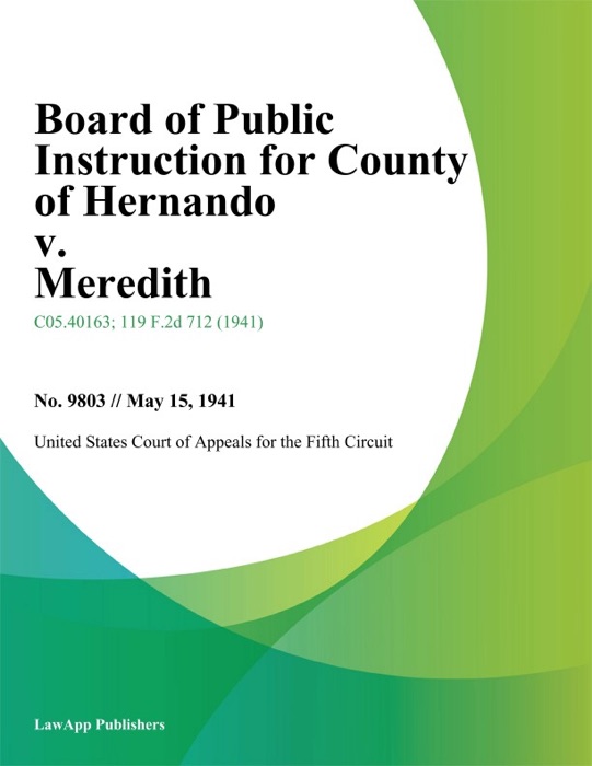 Board of Public Instruction for County of Hernando v. Meredith