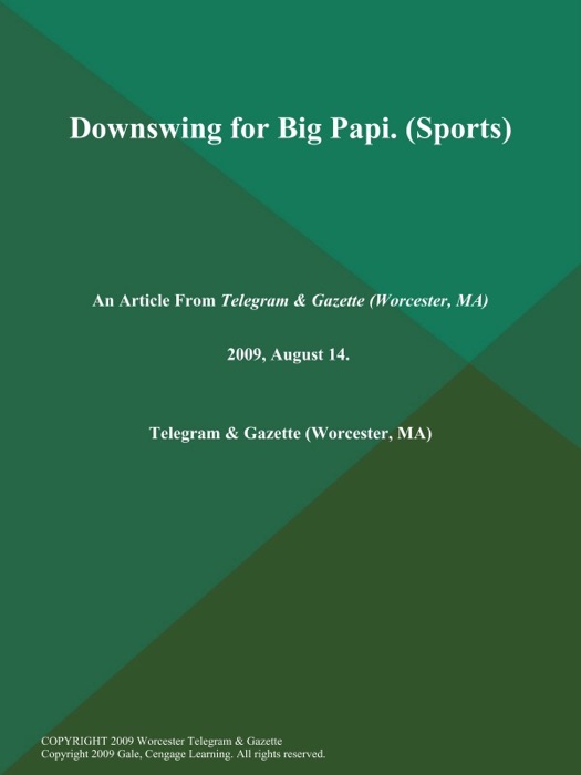 Downswing for Big Papi (Sports)